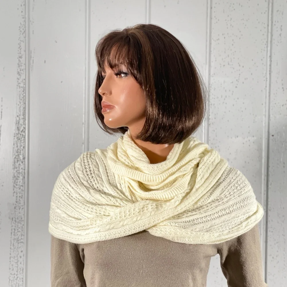 *Garage Women's Cream Knitted Infinity Scarf